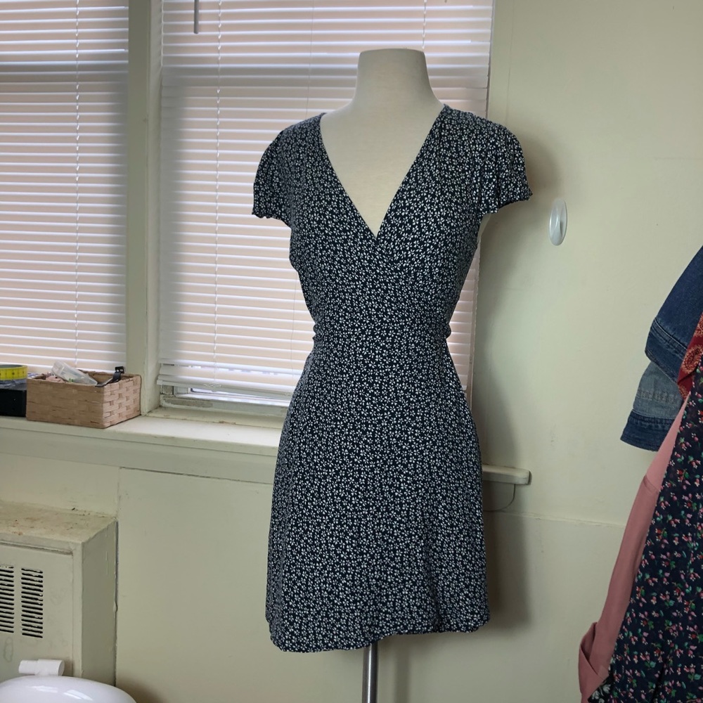 Brandy Melville Floral Print Wrap Robbie Dress